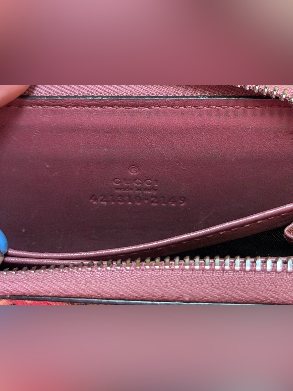 Gucci blooms zip around card case - Picture 9 of 15